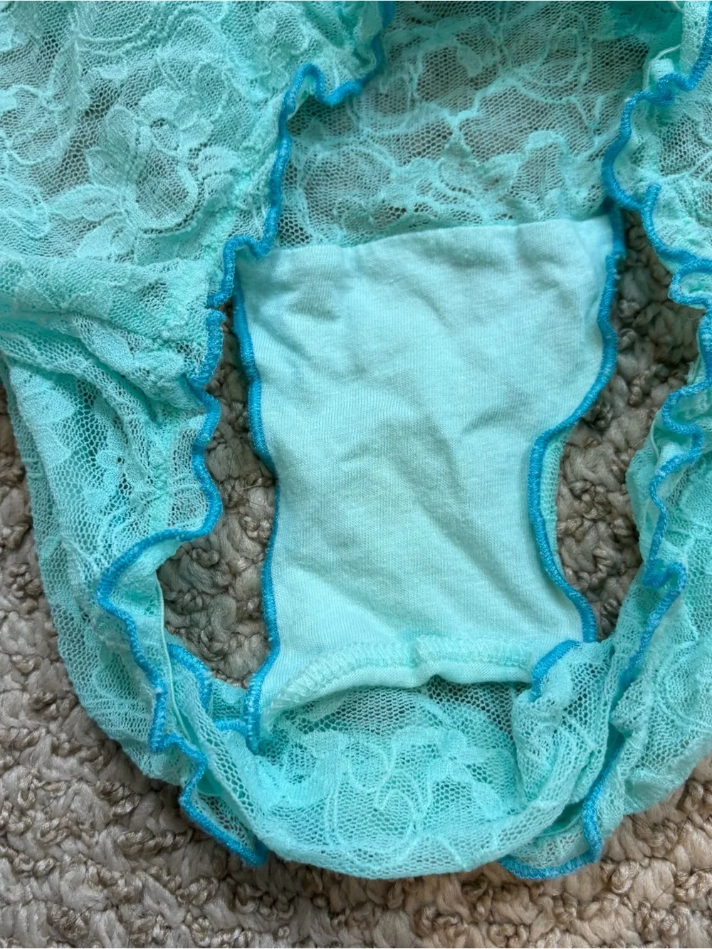 Victoria’s Secret Angels‎ Turquoise Lace Camisole and Matching Panties Size S/M_6